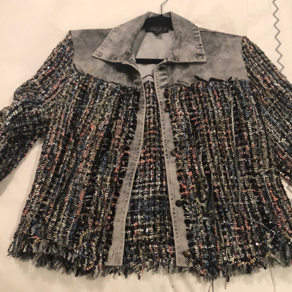 Alberto Makali Denim And Tweed Jacket